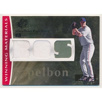 2008 SPx Winning Materials Dual Team Initials 25 #PA Jonathan Papelbon
