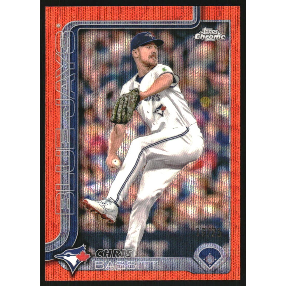 2025 Topps Chrome Orange Wave Refractors #184 Chris Bassitt. rookie card picture