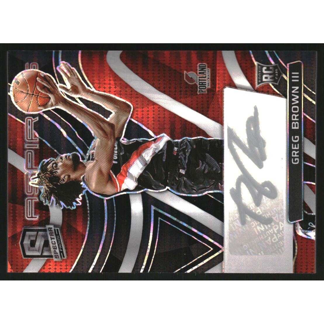 2021-22 Panini Spectra Aspiring Autographs Black Light #7 Greg Brown III
