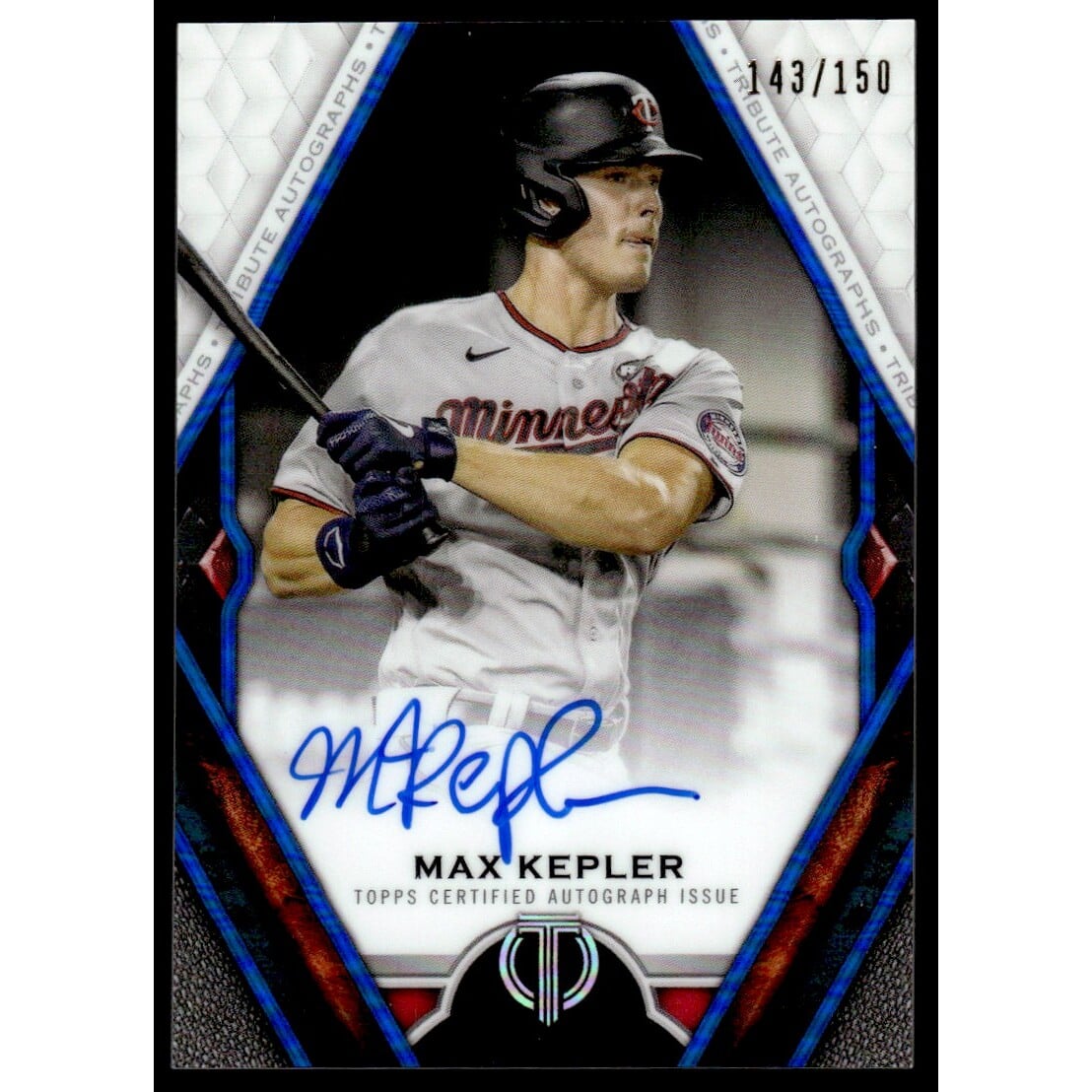 2021 Topps Tribute Autographs Blue #TAMK Max Kepler. rookie card picture