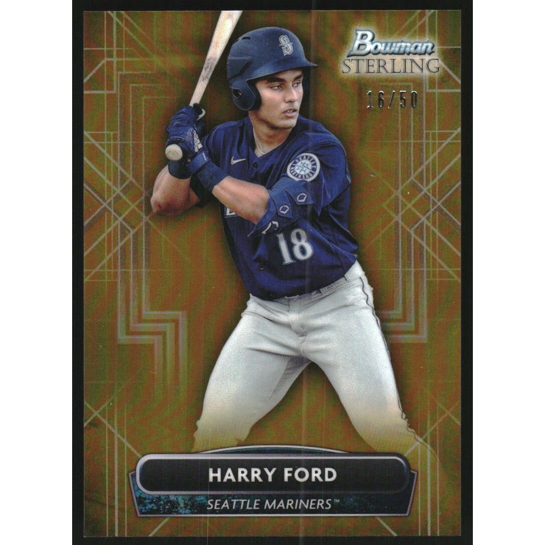 2022 Bowman Sterling Prospects Gold Refractors #BSP67 Harry Ford. rookie card picture