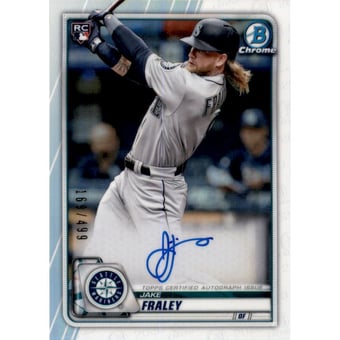 2020 Bowman Chrome Rookie Autographs Refractors #CRAJF Jake Fraley