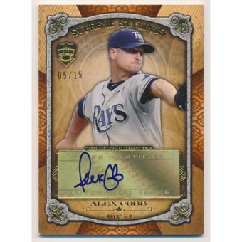 2013 Topps Supreme Supreme Stylings Autographs Orange #SSACO Alex Cobb