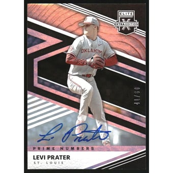 2020 Elite Extra Edition Signatures Prime Numbers B #93 Levi Prater/60