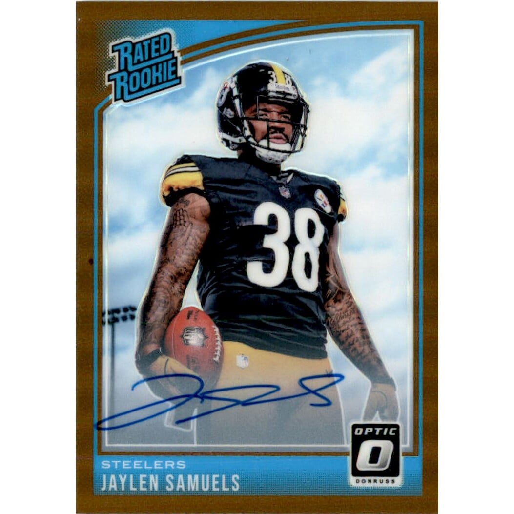 2018 Donruss Optic Rated Rookies Autographs Bronze #184 Jaylen Samuels. rookie card picture