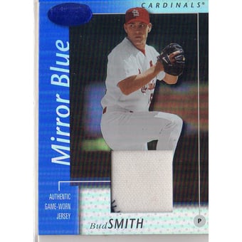 2002 Leaf Certified Mirror Blue #88 Bud Smith Jsy