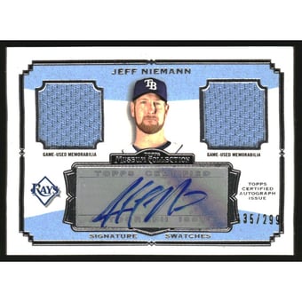 2013 Topps Museum Collection Signature Swatches Dual Relic Autographs #JN Jeff Niemann/299