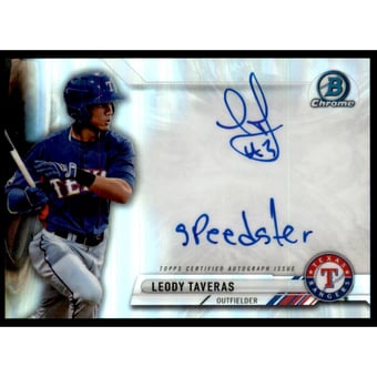2017 Bowman Chrome Prime Chrome Inscription Autographs #BIALT Leody Taveras