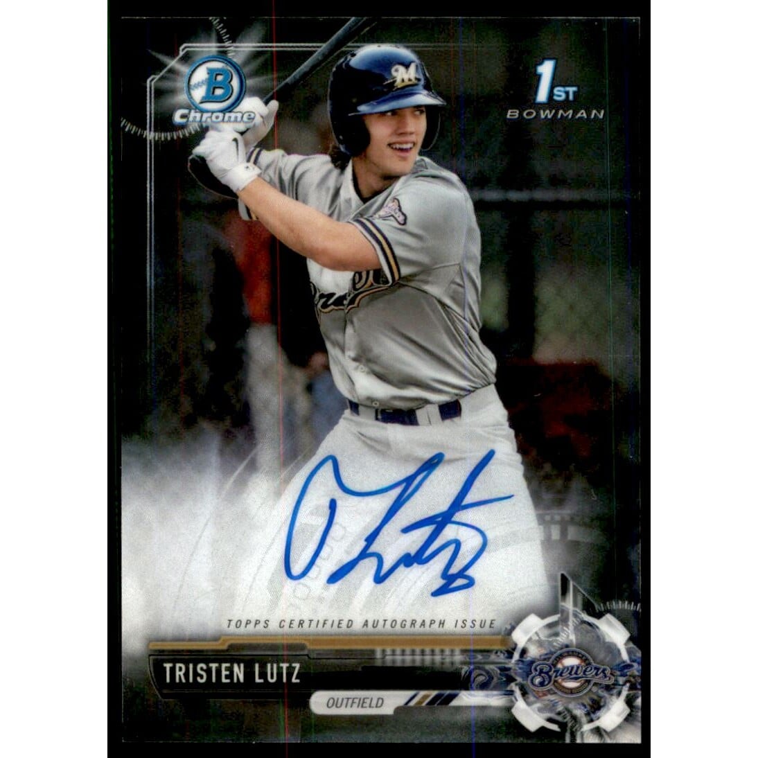 2017 Bowman Chrome Draft Autographs #CDATL Tristen Lutz. rookie card picture