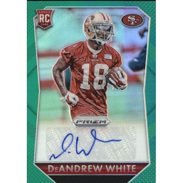 2015 Panini Prizm Rookie Autographs Prizms Green #RSDW2 DeAndrew White/25. rookie card picture