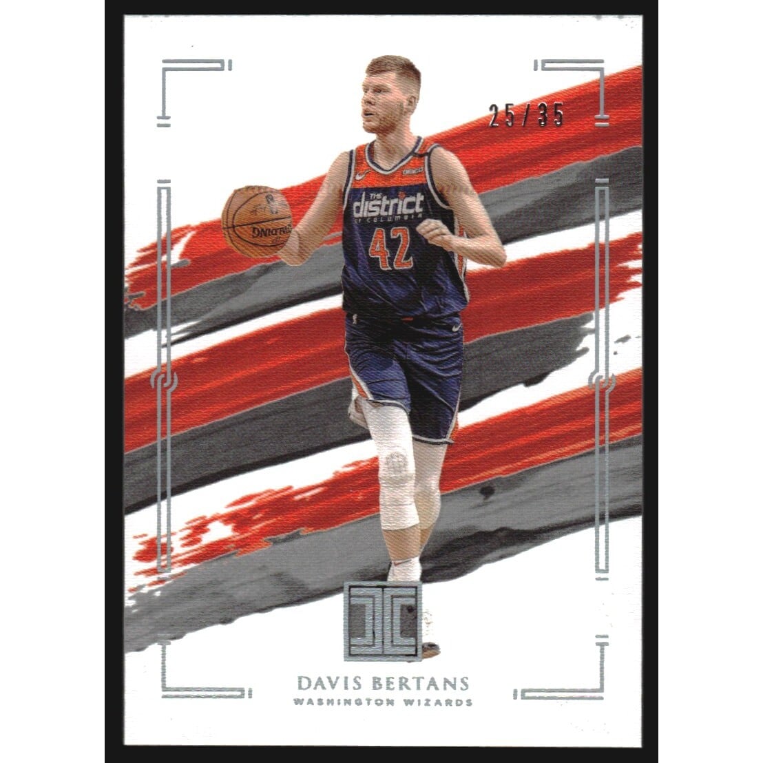 2020-21 Panini Impeccable Holo Silver #5 Davis Bertans. rookie card picture