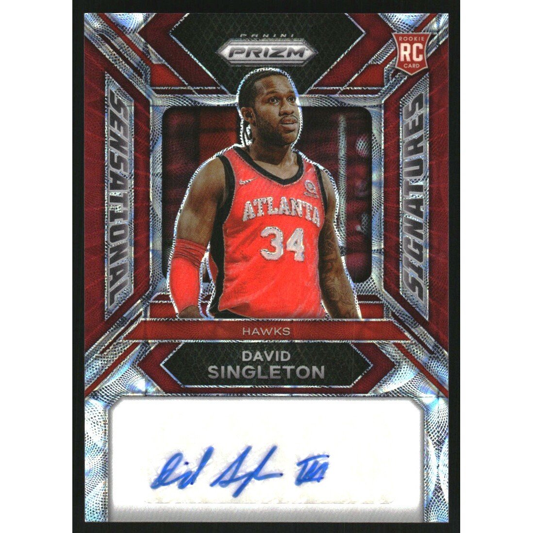 2023-24 Panini Prizm Sensational Signatures Prizms Choice #17 David Singleton. rookie card picture