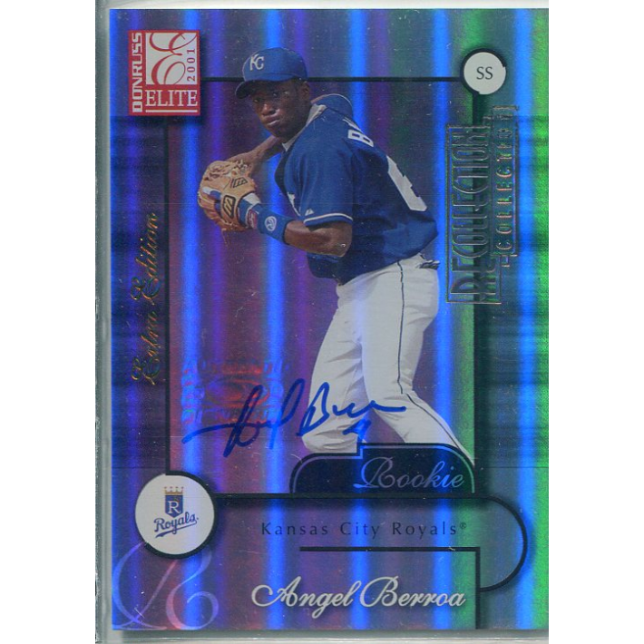 2003 Donruss Elite Recollection Autographs #8 Angel Berroa 01/28. rookie card picture