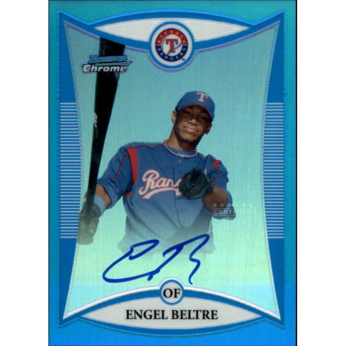 2008 Bowman Chrome Prospects Blue Refractors #BCP260 Engel Beltre AU. rookie card picture