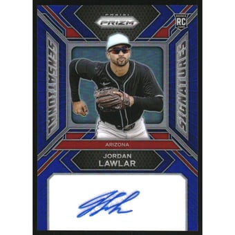 2024 Panini Prizm Sensational Signatures Prizms Blue #3 Jordan Lawlar