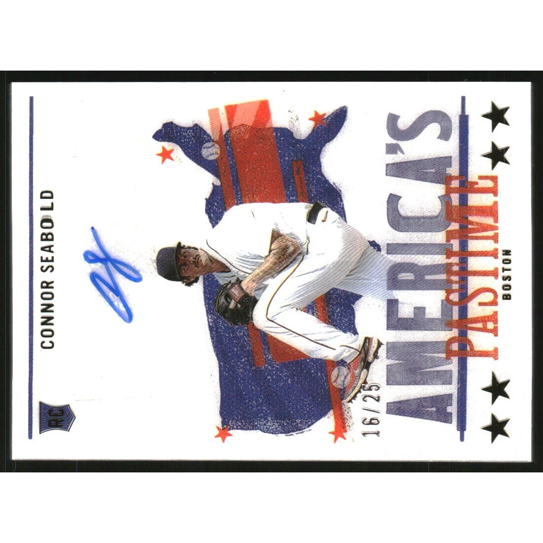 2022 Panini Chronicles America's Pastime Autographs Gold #29 Connor Seabold/25. rookie card picture