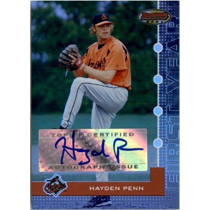 2005 Bowman's Best Silver #116 Hayden Penn FY AU. rookie card picture