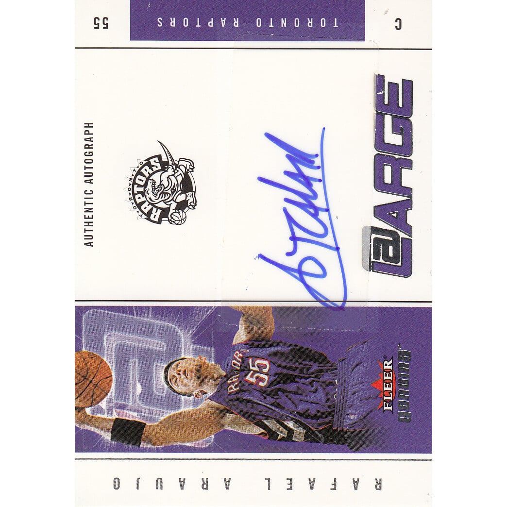 2004-05 Fleer Genuine At Large Autographs Patches #RA Rafael Araujo/10. rookie card picture