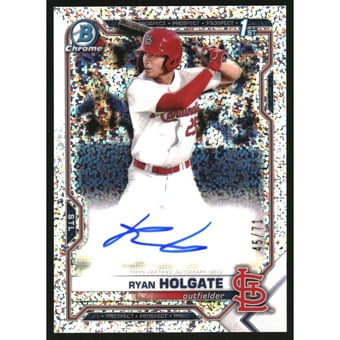 2021 Bowman Chrome Draft Autographs Sparkle Refractors #CDARH Ryan Holgate