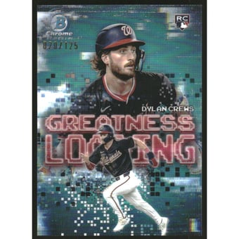 2025 Bowman Chrome Greatness Loading Aqua Refractors #GL18 Dylan Crews