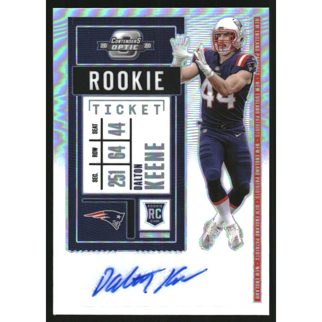2020 Panini Contenders Optic Silver #173 Dalton Keene AU. rookie card picture