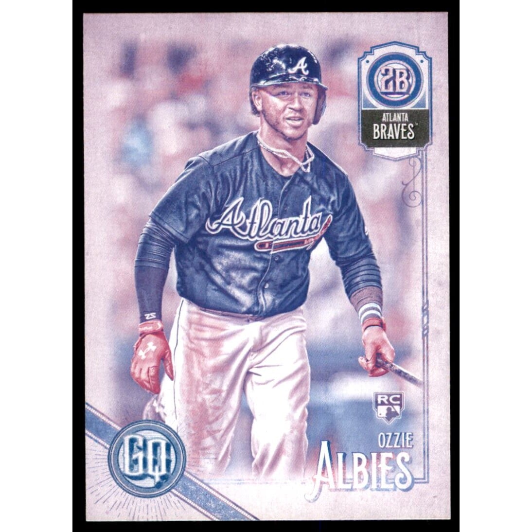 2018 Topps Gypsy Queen Missing Blackplate #163 Ozzie Albies. rookie card picture