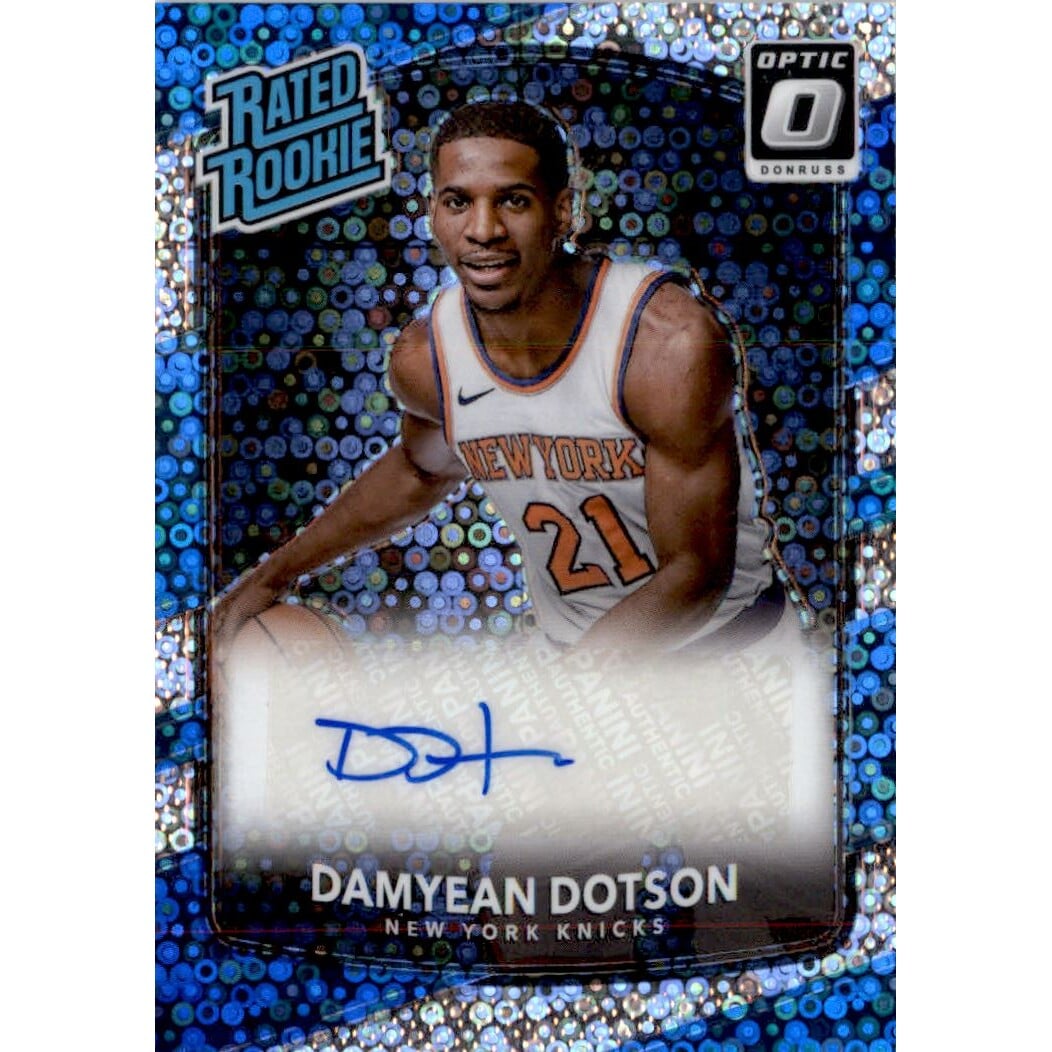 2017-18 Donruss Optic Rated Rookies Signatures Fast Break #166 Damyean Dotson. rookie card picture