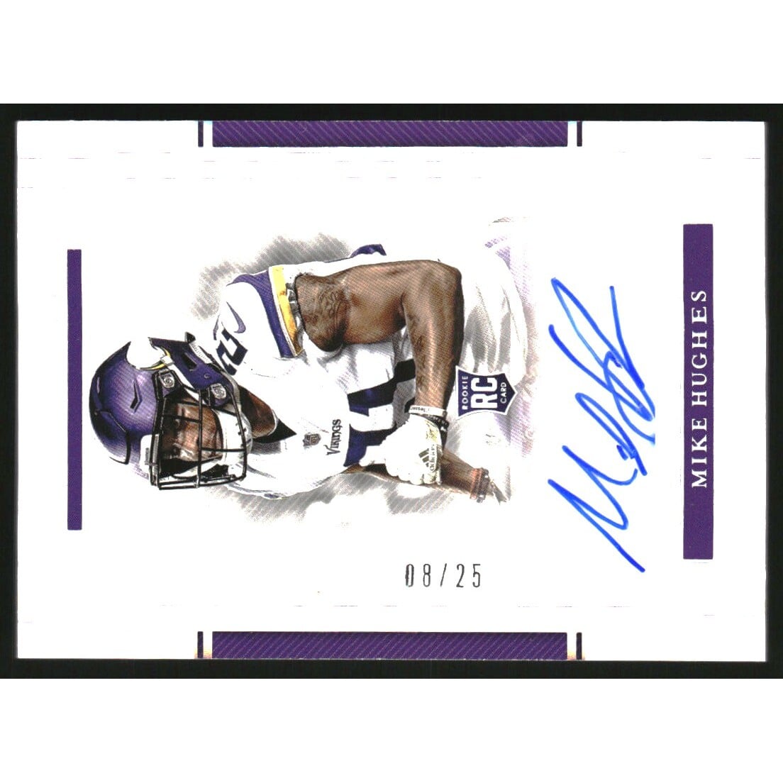 2018 Panini National Treasures Holo Silver #114 Mike Hughes AU/25. rookie card picture