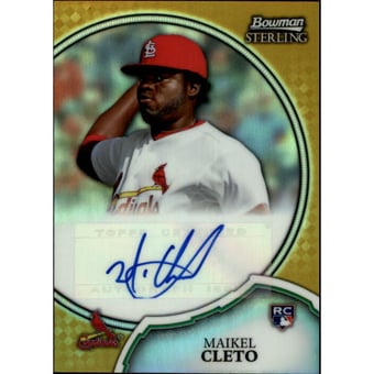 2011 Bowman Sterling Rookie Autographs Gold Refractors #20 Maikel Cleto