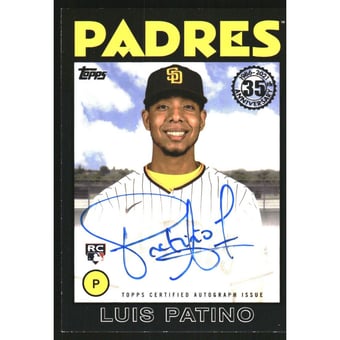 2021 Topps '86 Topps Autographs Black #86ALPA Luis Patino