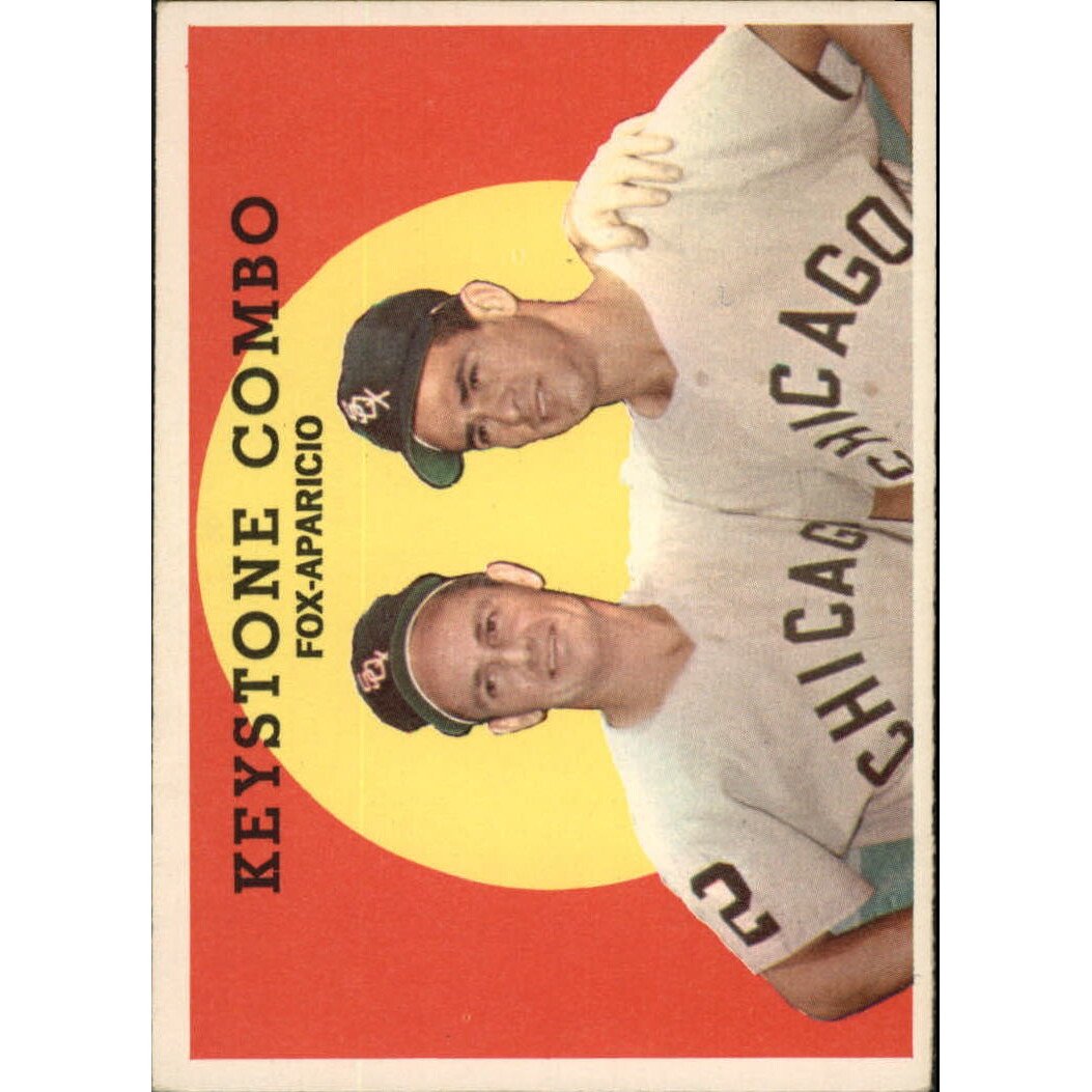 1959 Topps #408 Keystone Combo/Nellie Fox/Luis Aparicio. rookie card picture
