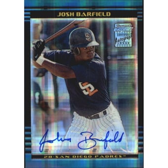 2002 Bowman Chrome X-Fractors #390 Josh Barfield AU A