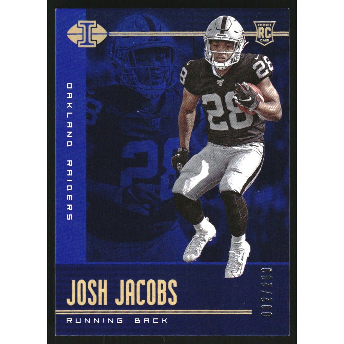 2019 Panini Illusions Trophy Collection Blue #20 Josh Jacobs