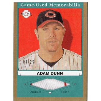 2003 Upper Deck Play Ball Game Used Memorabilia Tier 1 Gold #AD1 Adam Dunn Jsy