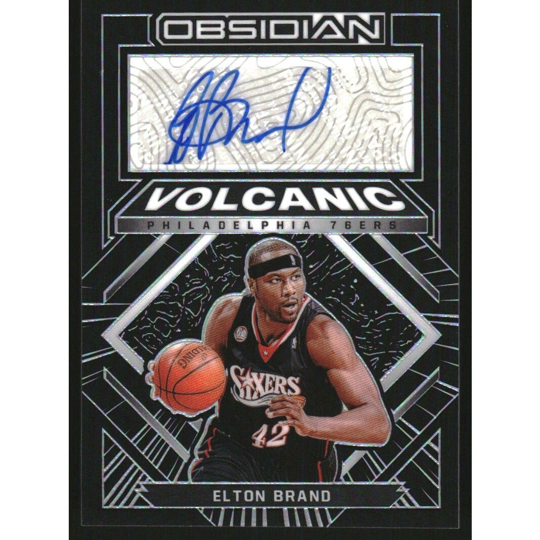 2021-22 Panini Obsidian Volcanic Signatures #27 Elton Brand/99. rookie card picture