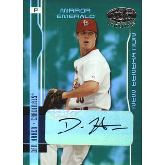 2003 Leaf Certified Materials Mirror Emerald Autographs #252 Dan Haren NG