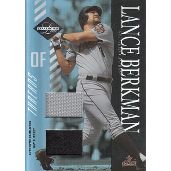 2003 Leaf Limited Threads Double #147 L.Berkman Socks Hat-Jsy/25