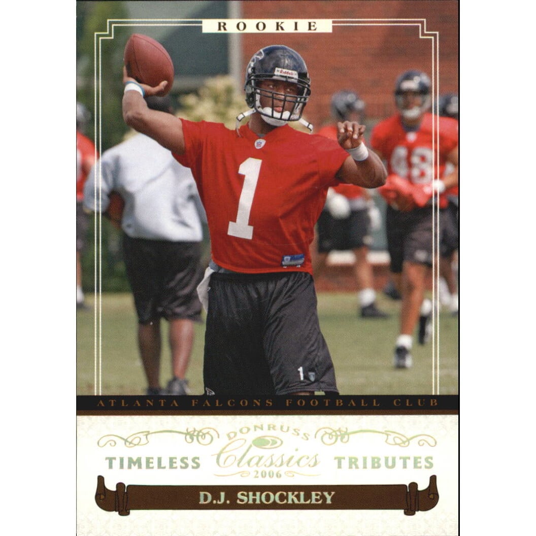 2006 Donruss Classics Timeless Tributes Gold #163 D.J. Shockley. rookie card picture