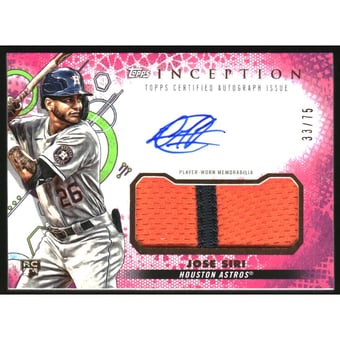 2022 Topps Inception Patch Autographs Magenta #IAPJSI Jose Siri