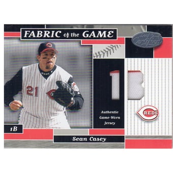 2002 Leaf Certified Fabric of the Game #121PS Sean Casey/50