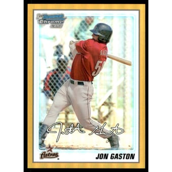 2010 Bowman Chrome Prospects Gold Refractors #BCP8 Jon Gaston