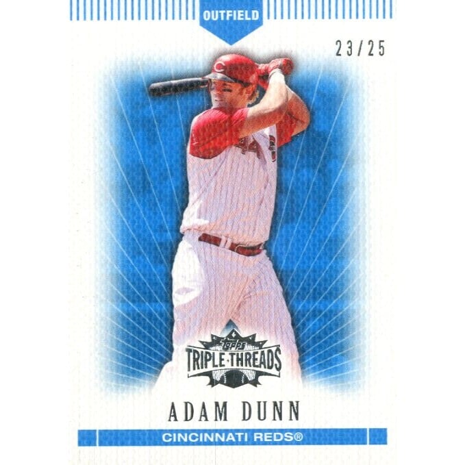 2007 Topps Triple Threads Sapphire #8 Adam Dunn. rookie card picture