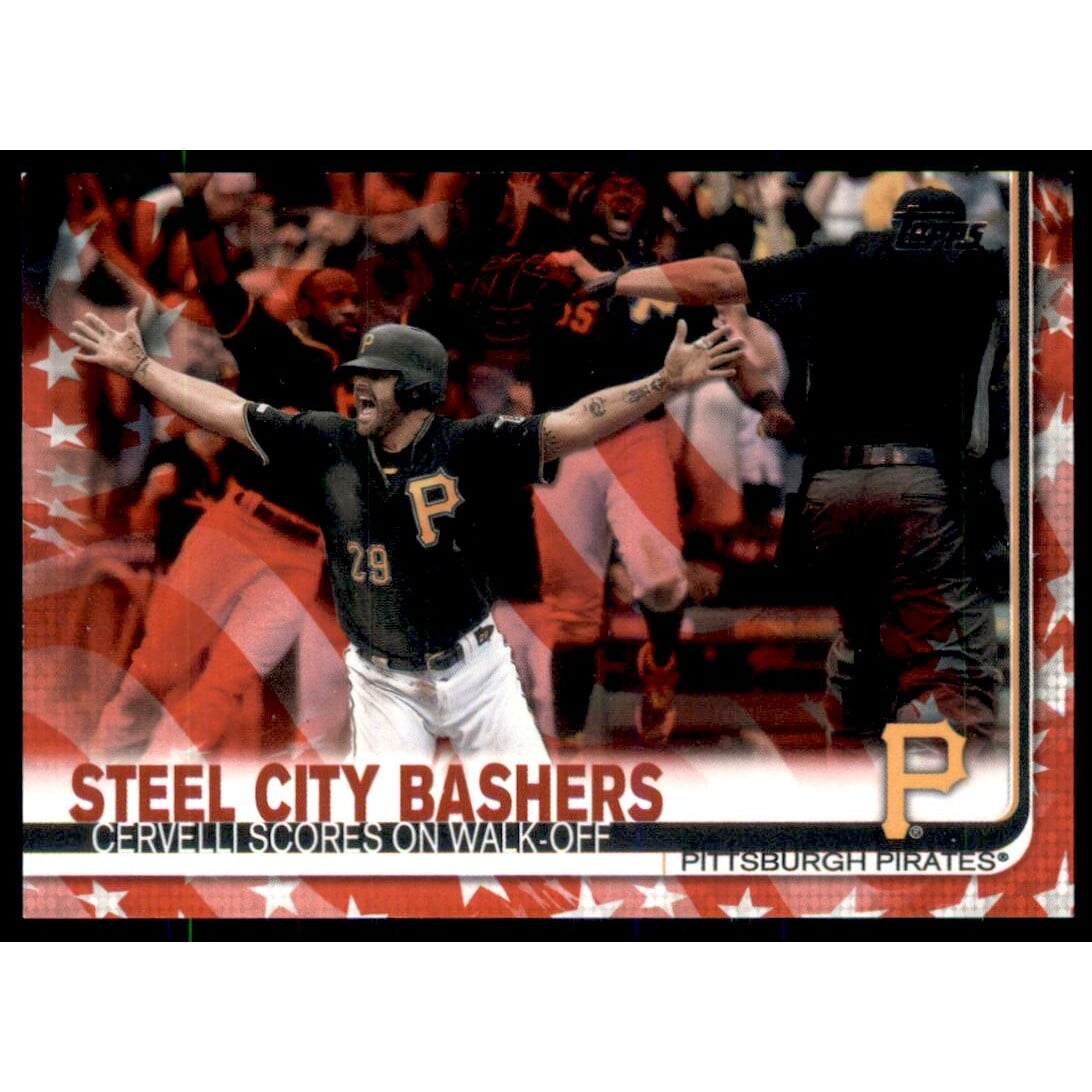2019 Topps Update Independence Day #US251 Josh Bell/Starling Marte/Francisco Cervelli. rookie card picture