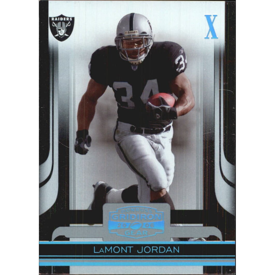 2006 Donruss Gridiron Gear Platinum Holofoil X's #74 LaMont Jordan. rookie card picture