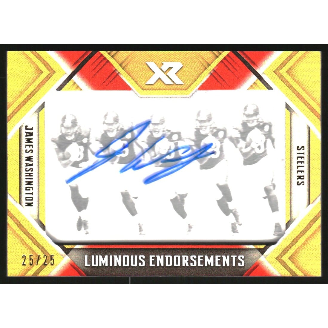 2018 Panini XR Luminous Endorsements Orange #22 James Washington/25. rookie card picture
