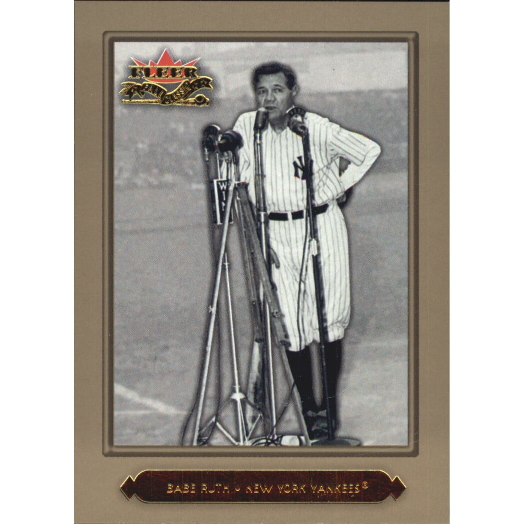 2002 Fleer Fall Classics Championship Gold #16A Babe Ruth Yankees. rookie card picture