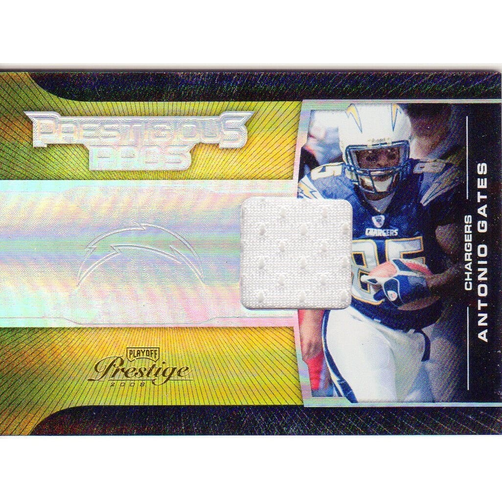 2008 Playoff Prestige Prestigious Pros Materials Gold #21 Antonio Gates