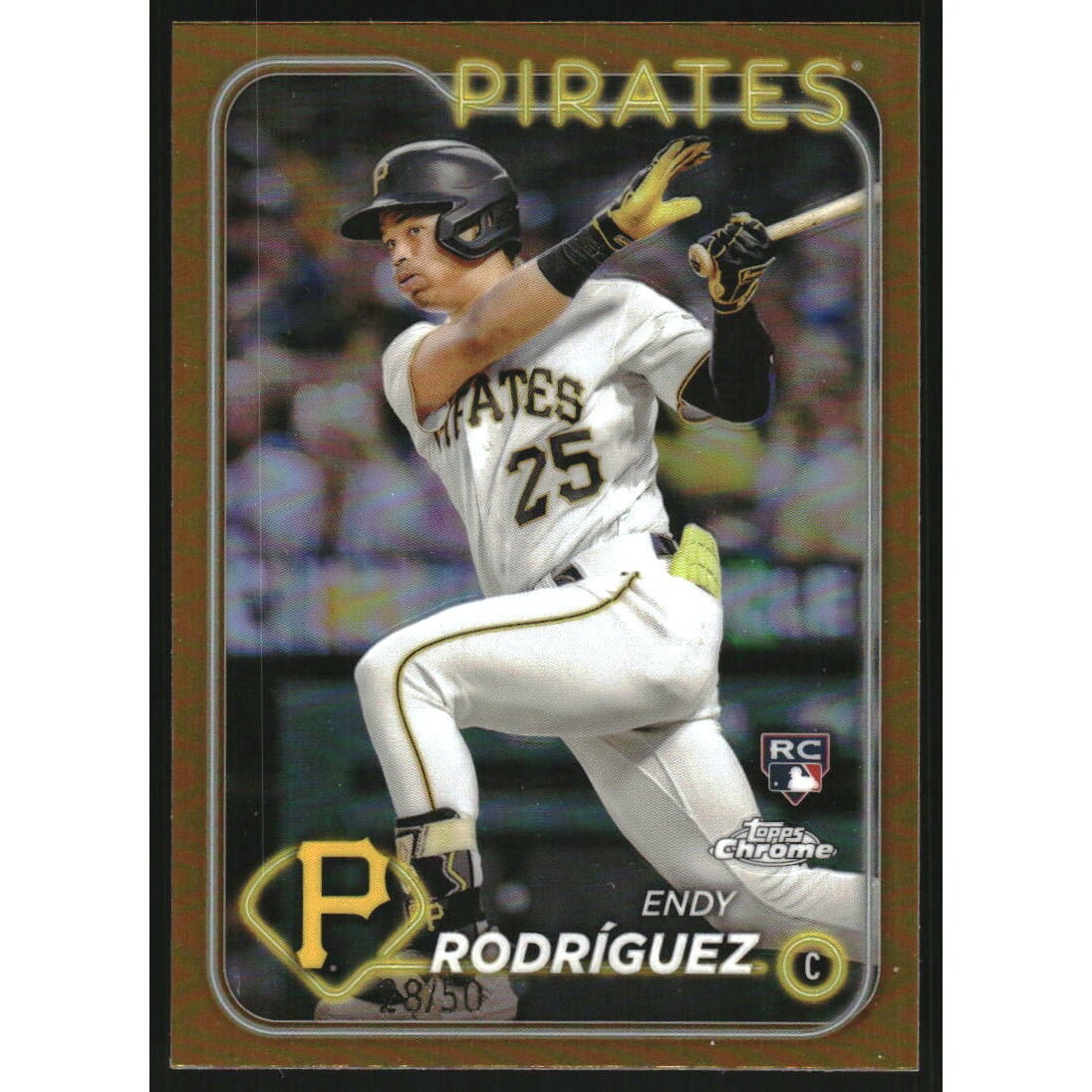 2024 Topps Chrome Gold Refractors #295 Endy Rodriguez. rookie card picture