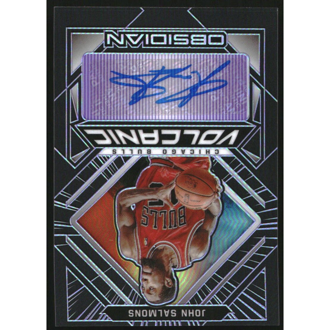 2020-21 Panini Obsidian Volcanic Signatures Electric Etch Purple #28 John Salmons/75. rookie card picture