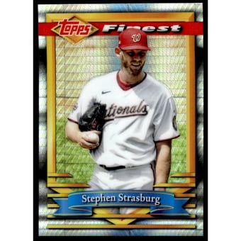2021 Finest Flashbacks Prism Refractors #91 Stephen Strasburg